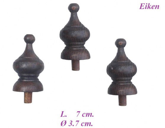 === 3 Kloktollen = eiken = gebruikt === 27484 - nr. 1