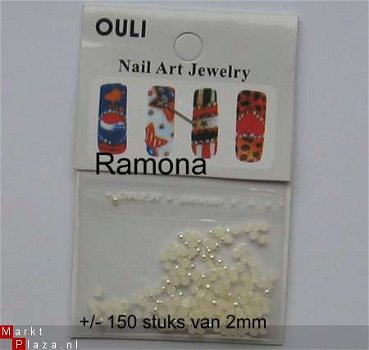 150 nail art pareltjes Strass Steentjes Parels Pearls nagels - 1