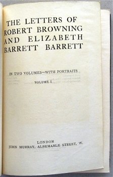 Letters of Robert Browning & Barrett 1923 Fraaie Band Genova - 6