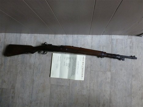 Spaanse Mauser geweer +certificaat - 1