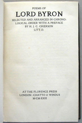 Lord Byron Poems 1923 Band A. Genova Venetië - Afbeelding 5