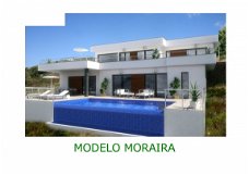 Moraira perceel met nieuwbouw villa te koop