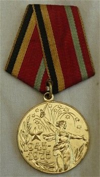 Medaille, Jubileum, 30 Yrs of Victory in the Great Patriotic War 1941-1945, met Oorkonde, 1975.(1) - 1