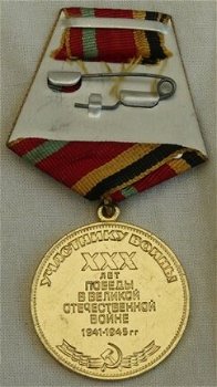 Medaille, Jubileum, 30 Yrs of Victory in the Great Patriotic War 1941-1945, met Oorkonde, 1975.(1) - 4