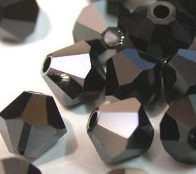 Swarovski 5301 Jet Hematite 4mm Per 10 Stuk. - 1