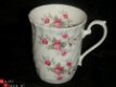 Beker/Mok fine bone china, roze roosjes Ca2b - 1 - Thumbnail