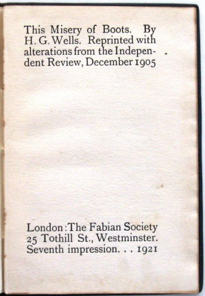 H.G. Wells 1921 This Misery of Boots - Band Notary Binders - Afbeelding 4