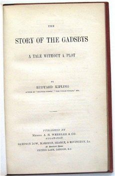 R. Kipling - The Story of the Gadsbys HC Band Birdsall & Co - 3