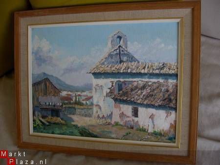 Wit Kerkje in Spaans dorp - Pueblo Laja W.A. - 0
