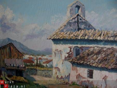 Wit Kerkje in Spaans dorp - Pueblo Laja W.A. - 1