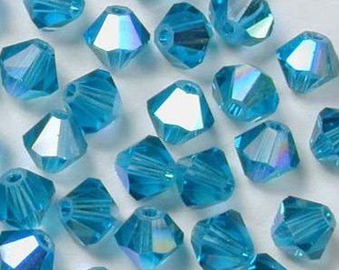 Swarovski 5301 Indicolite AB 4mm Per 10 Stuk - 1