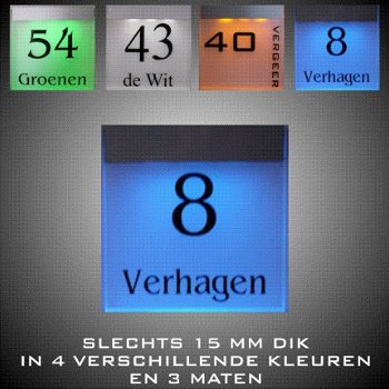 HUISNUMMERBORD VERLICHT Naamplaatprint.nl-Groenen Graveertechniek - 7