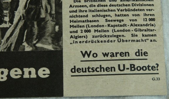 Pamflet / Leaflet / Flugblatt, G.33, Seemacht! 224 000 Gefangene, Engels / UK, 1943.(Nr.1) - 2