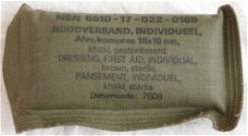 Verband Pakje, Nood, 16x10cm, Koninklijke Landmacht, 1978.(Nr.1)