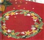 Borduurpatroon 2438 kerstkleed met krans met kerstmannetjes - 1 - Thumbnail