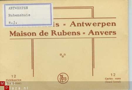 Antwerpen - Rubenshuis - mapje met 12 kaarten - 1