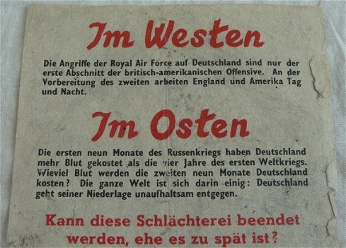 Pamflet / Leaflet / Flugblatt, G.27, Sieg ohne Waffen, Engels / UK, 1942.(Nr.1) - 5