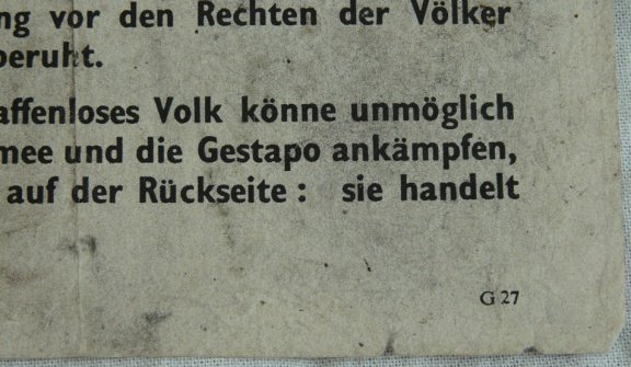 Pamflet / Leaflet / Flugblatt, G.27, Sieg ohne Waffen, Engels / UK, 1942.(Nr.1) - 7