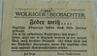 Pamflet / Leaflet / Flugblatt, Nummer 9, Wolkiger Beobachter, Engels / UK, 1940.(Nr.1) - 2 - Thumbnail