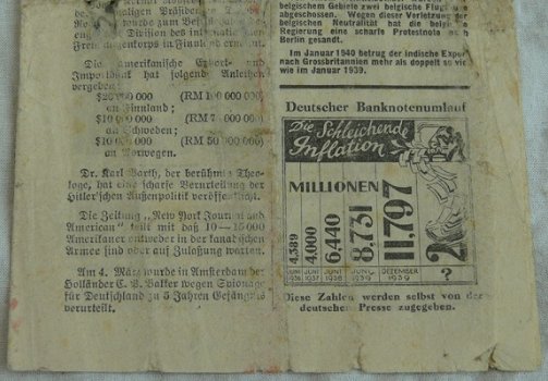 Pamflet / Leaflet / Flugblatt, Nummer 9, Wolkiger Beobachter, Engels / UK, 1940.(Nr.1) - 4