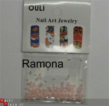 150 nail art pareltjes Strass Steentjes Parels Rose nagels - 1