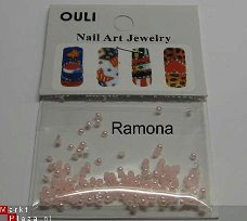 150 nail art pareltjes Strass Steentjes Parels Rose nagels