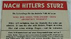 Pamflet / Leaflet / Flugblatt, G.39, NACH HITLERS STURZ, Engels / UK, 1942.(Nr.1) - 2 - Thumbnail