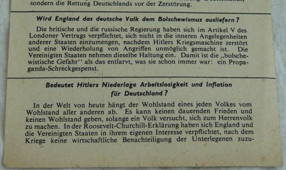 Pamflet / Leaflet / Flugblatt, G.39, NACH HITLERS STURZ, Engels / UK, 1942.(Nr.1) - 3