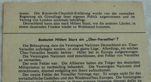 Pamflet / Leaflet / Flugblatt, G.39, NACH HITLERS STURZ, Engels / UK, 1942.(Nr.1) - 5