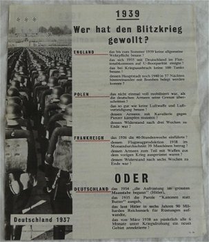 Pamflet / Leaflet / Flugblatt, G.26, 1939 Wer hat den Blitzkrieg gewollt?, Engels / UK, 1943.(Nr.1) - 0
