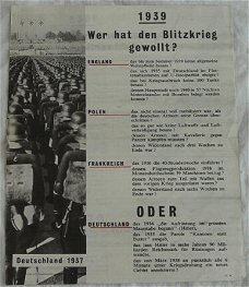 Pamflet / Leaflet / Flugblatt, G.26, 1939 Wer hat den Blitzkrieg gewollt?, Engels / UK, 1943.(Nr.1)