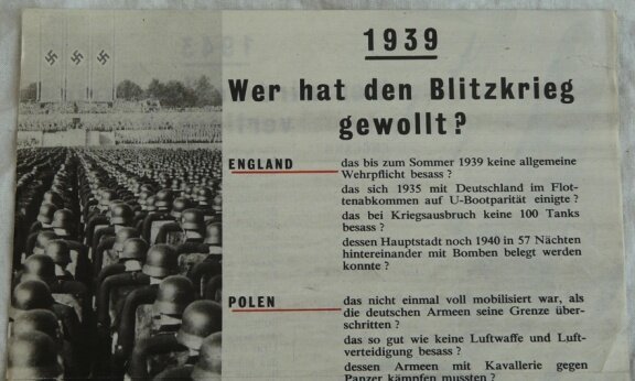 Pamflet / Leaflet / Flugblatt, G.26, 1939 Wer hat den Blitzkrieg gewollt?, Engels / UK, 1943.(Nr.1) - 1