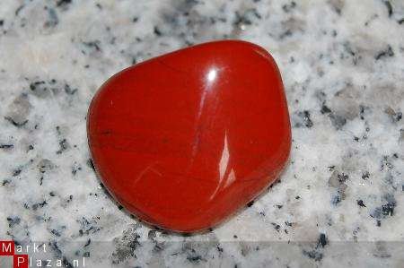 #29 Rode Jaspis Red Jasper Knuffel-trommelsteen - 1