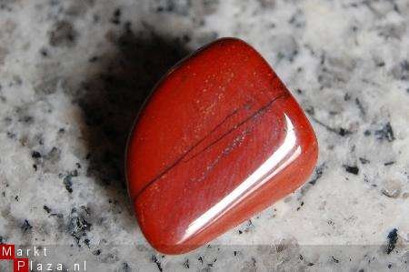 #27 Rode Jaspis Red Jasper Knuffel-trommelsteen - 1