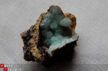 #204 Hemimorfiet Geode Hemimorphite Geode Kiezelzinkerts - 1