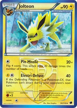 Jolteon 34/116 BW Plasma Freeze - 1