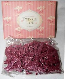 SALE! NIEUW Twinkle Type Pink Glitter Alphabet ChipBox K&Company - 1