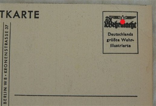 Postkaart / Postkarte, Verlag Die Wehrmacht, Aufklärer am Waldrand, jaren'40. - 2