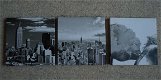 Vier afbeeldingen op canvasdoek (20 x 20 cm en 25 x 25 cm). - 3 - Thumbnail