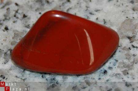 #32 Rode Jaspis Red Jasper Knuffel-trommelsteen - 1