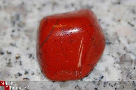 #31 Rode Jaspis Red Jasper Knuffel-trommelsteen - 1