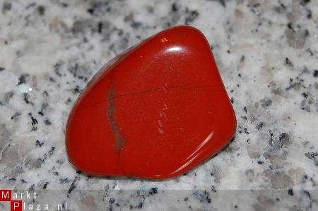 #30 Rode Jaspis Red Jasper Knuffel-trommelsteen - 1