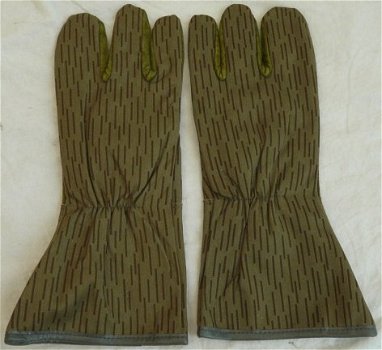 Handschoenen, Winter, Dreifingerhandschuhe, Strichtarn, NVA, DDR, Oost-Duits, 1988.(Nr.1) - 0