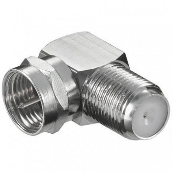 F-Connector (Male - Coax Female) Haakse Uitvoering - 1