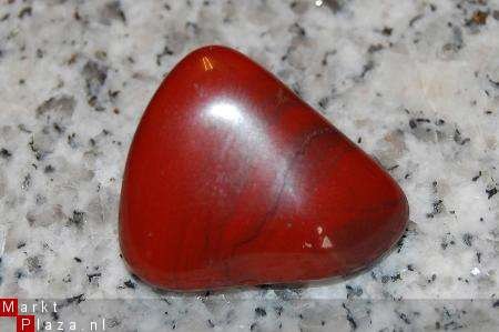 #33 Rode Jaspis Red Jasper Knuffel-trommelsteen - 1