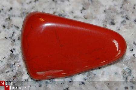 #34 Rode Jaspis Red Jasper Knuffel-trommelsteen - 1