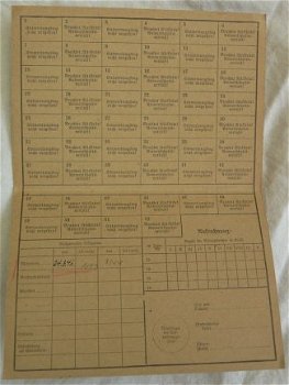 Rekeningkaart / Quittungskarte, Invalidenverzekering / Invalidenversicherung, Saargebiet, 1942. - 3