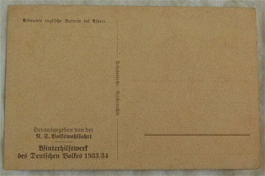 Postkaart / Postkarte, WHW / NSV, Serie D - Der Weltkrieg zu Lande, jaren'30. - 1