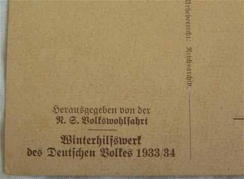 Postkaart / Postkarte, WHW / NSV, Serie D - Der Weltkrieg zu Lande, jaren'30. - 2