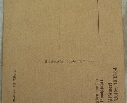 Postkaart / Postkarte, WHW / NSV, Serie D - Der Weltkrieg zu Lande, jaren'30. - 3